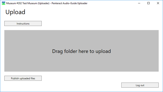 Penteract Audio-Guide Uploader screenshot 1