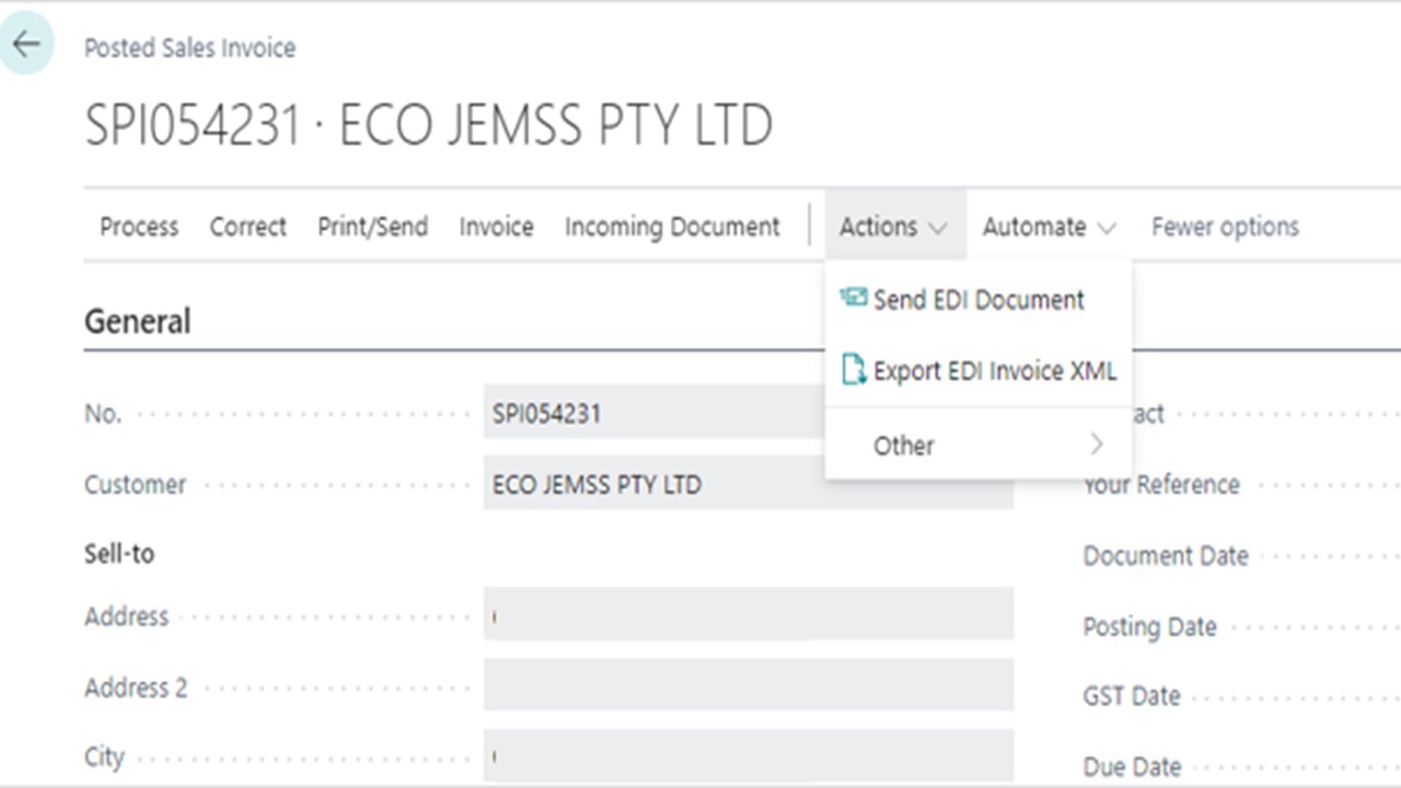 Snapshot 1 of Unifii360 EDI Integration