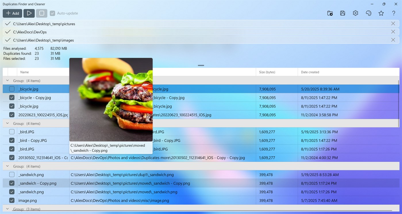 #2. Duplicates Finder and Cleaner (Windows) Ved: Alexander Komarov