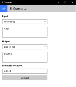 SI Converter screenshot 1