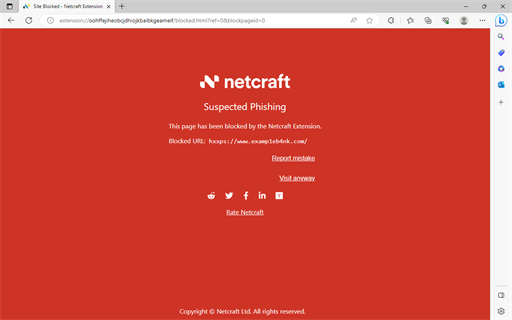 Netcraft Extension - Phishing & Malware Protection