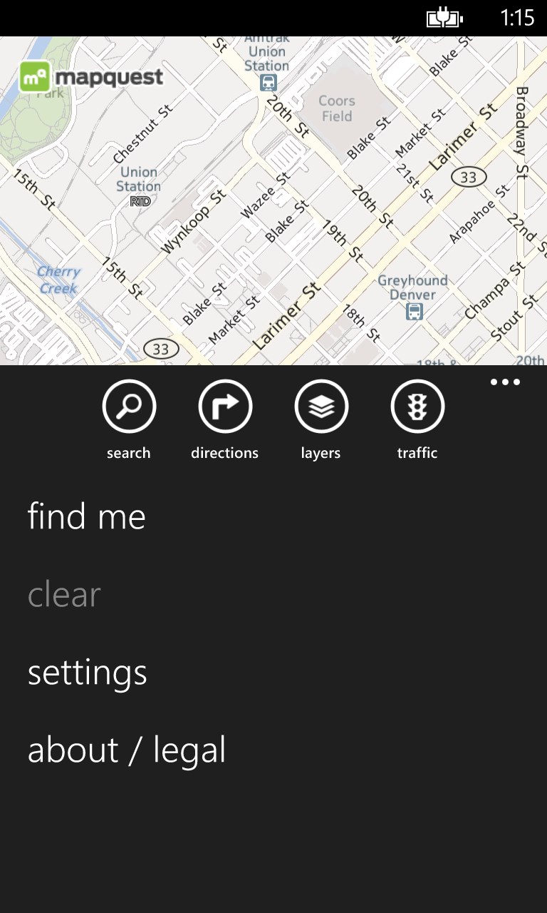 MapQuest for Windows 10 Mobile