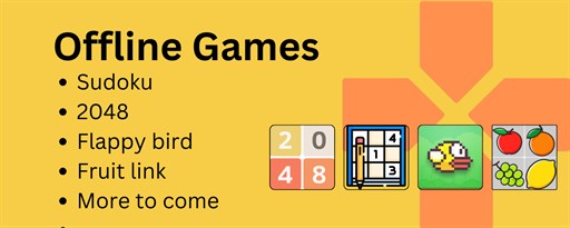 Offline Games - Sudoku 2048 Linkup Flappy Bird marquee promo image