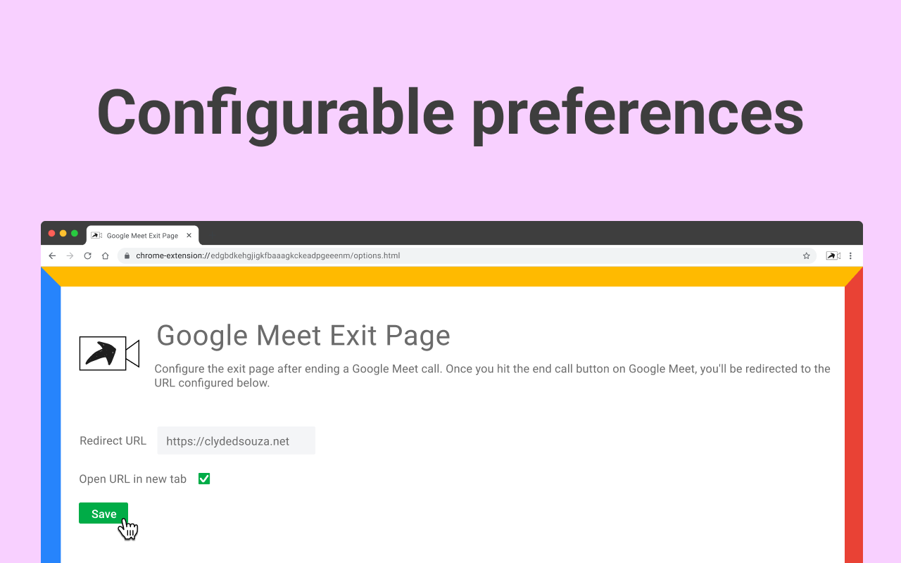 Google Meet Exit Page