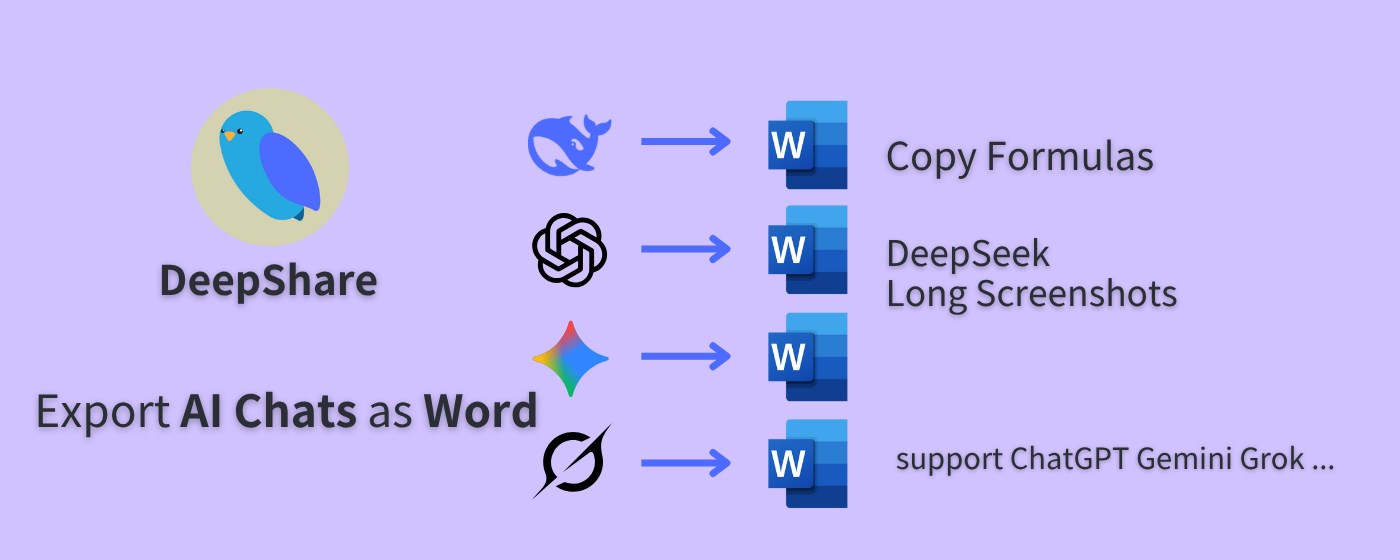 DeepShare: Export AI Chats as Word