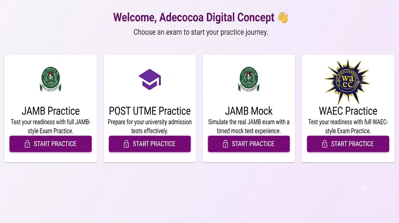 JAMB CBT+ WAEC Exam Practice 2027 - MyQuest Software screenshot
