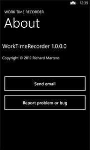 WorkTimeRecorder screenshot 1