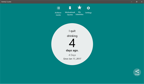 Sobriety Counter for Windows 10 Screenshots 1