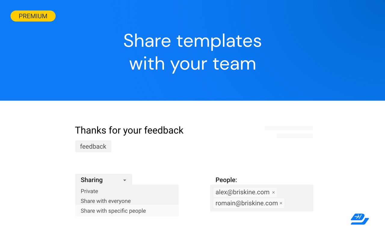 Briskine: Email templates for Gmail™