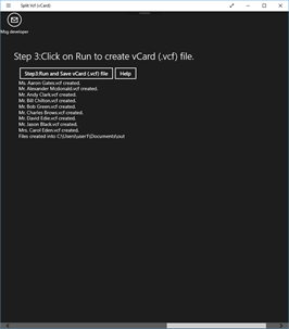 Split Vcf (vCard) file screenshot 3