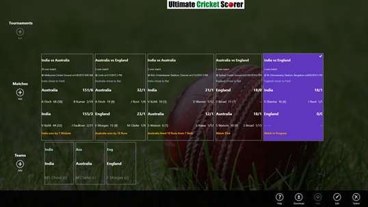 Ultimate Cricket Scorer screenshot 1