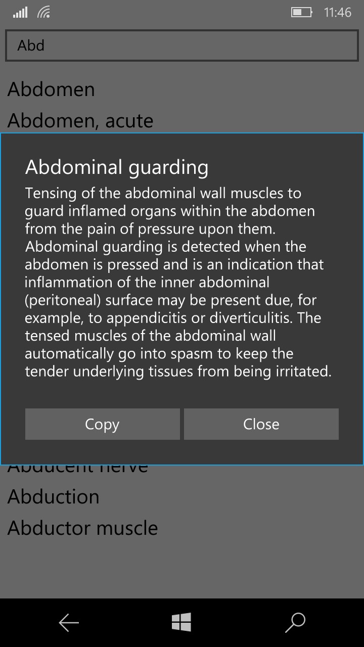 Offline Medical Dictionary screenshot