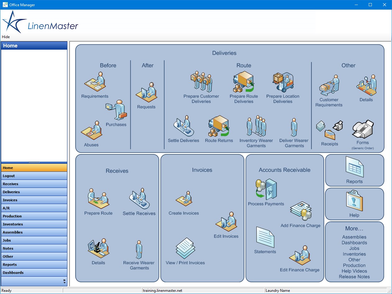 LinenMaster Office Manager screenshot