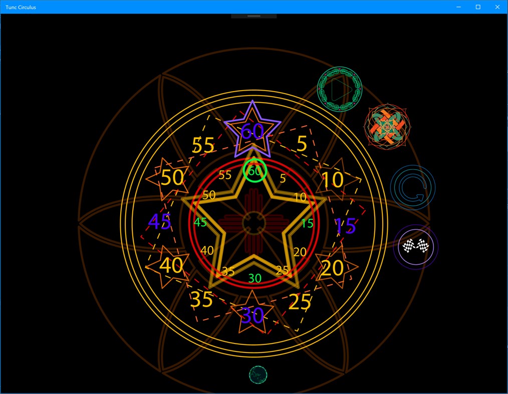 #5. Glyph Clock (Tunc Circulus) (Windows) 由: Digital Druid Designs