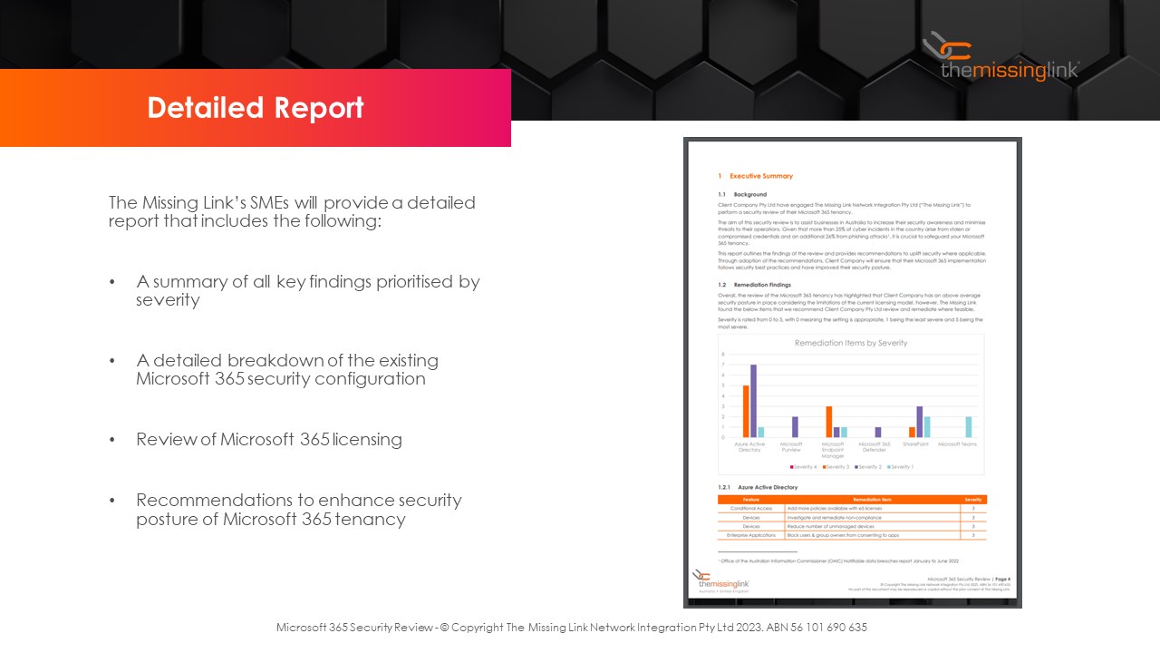 Snapshot 3 of Microsoft 365 Security Review: 1-Wk Assessment