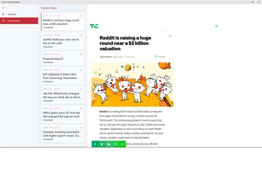 Hacker News RSS Reader screenshot 1