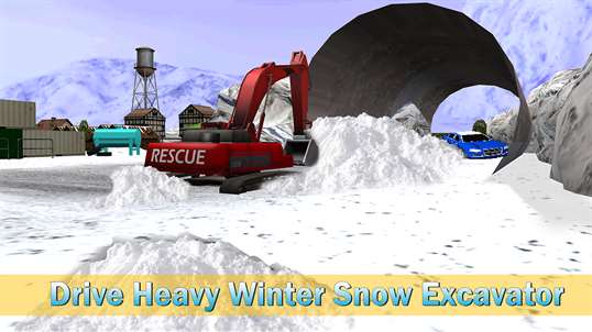 Snow Rescue Excavator 3D - Crane Driving Simulator screenshot 3