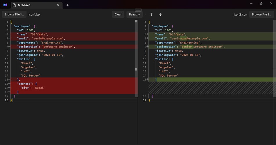 DiffMate (Windows) Od: ZerinApps