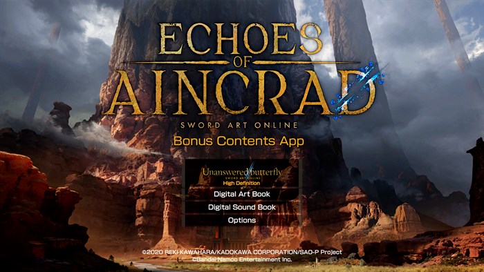 Echoes of Aincrad Unanswered//butterfly Bonus Contents App — скриншот 1