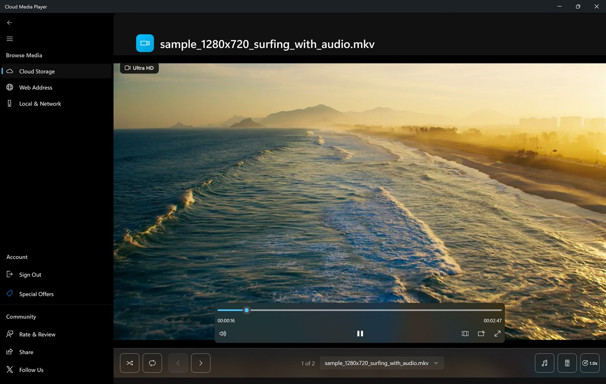 #1. Cloud Media Player (Windows) Podle: enarmedia