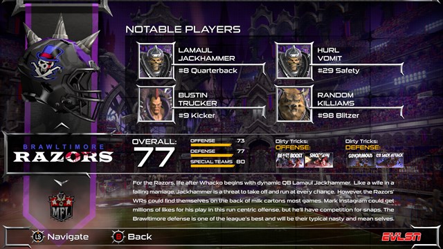 Brawltimore Razors screenshot 1