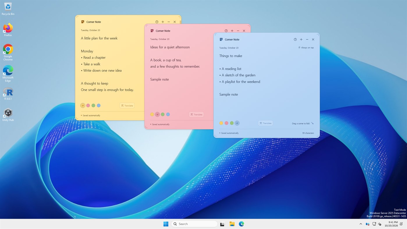 #2. CornerNote (Windows) بواسطة: Dowon Park