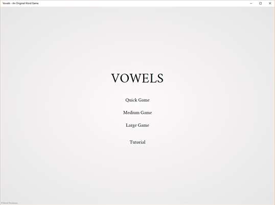 Vowels - An Original Word Game screenshot 1