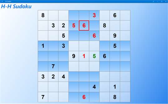 H-H Sudoku screenshot 2
