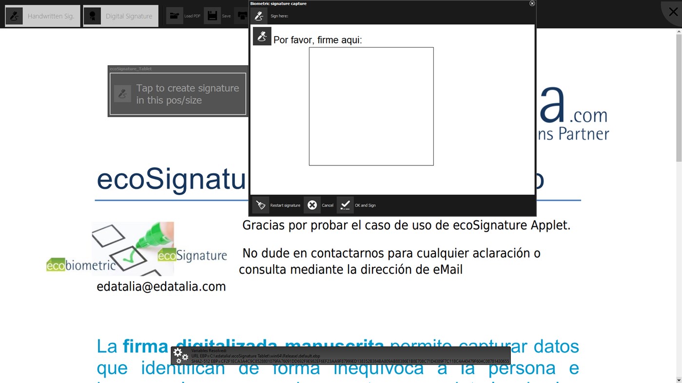 #3. ecoSignature Tablet (Windows) 由: Edatalia Data Solutions SL