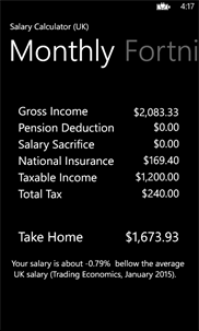 Income Calculator (UK) screenshot 4