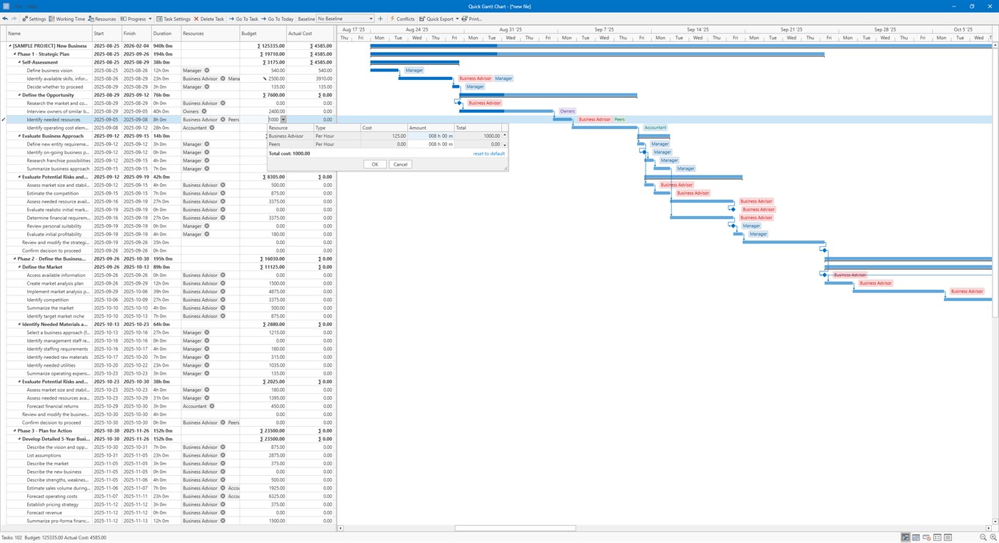 #3. Quick Gantt Chart (Windows) โดย: DefinedBytes