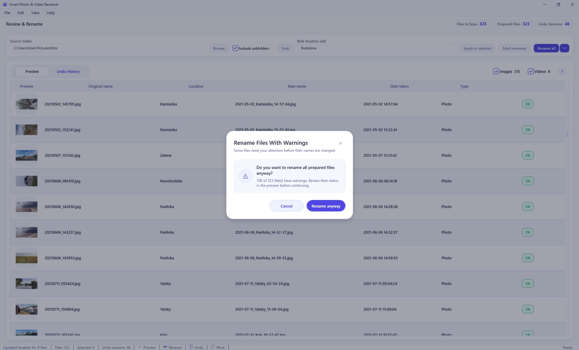 Smart Photo & Video Renamer screenshot