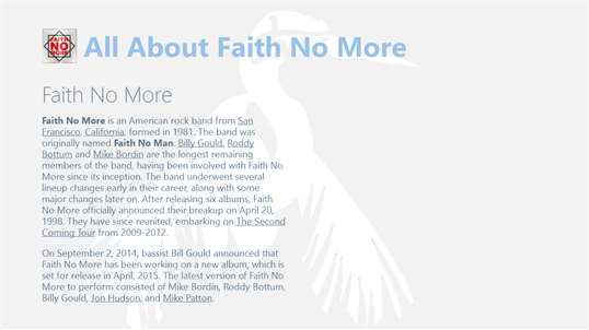All About Faith No More screenshot 1