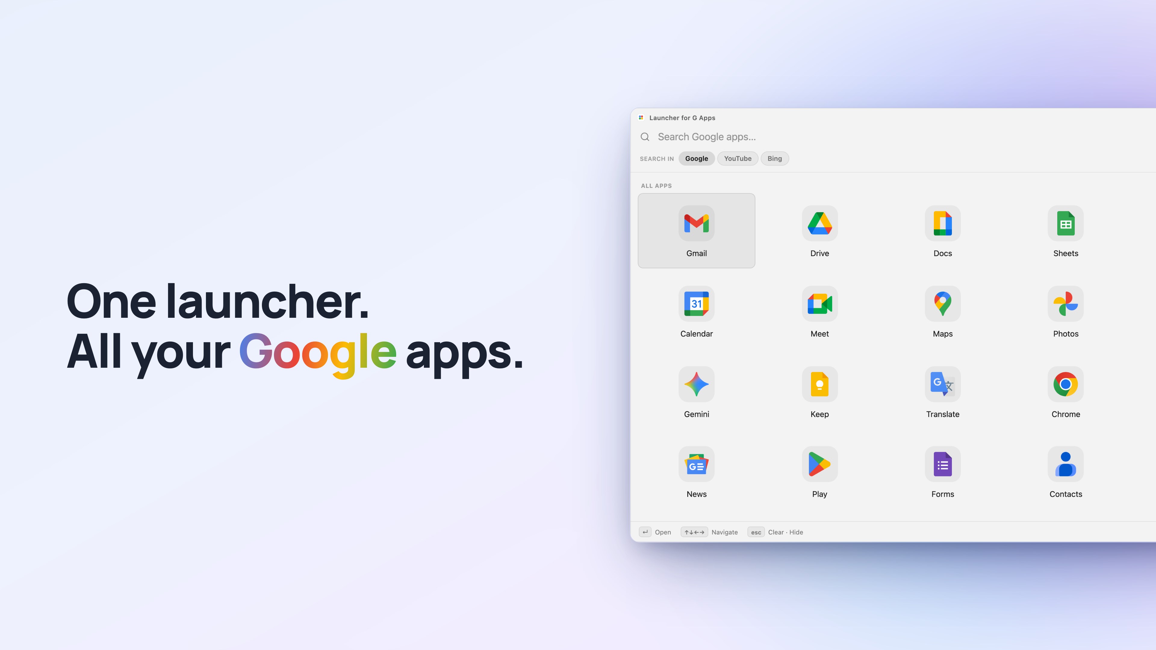 Launcher for G Apps screenshot