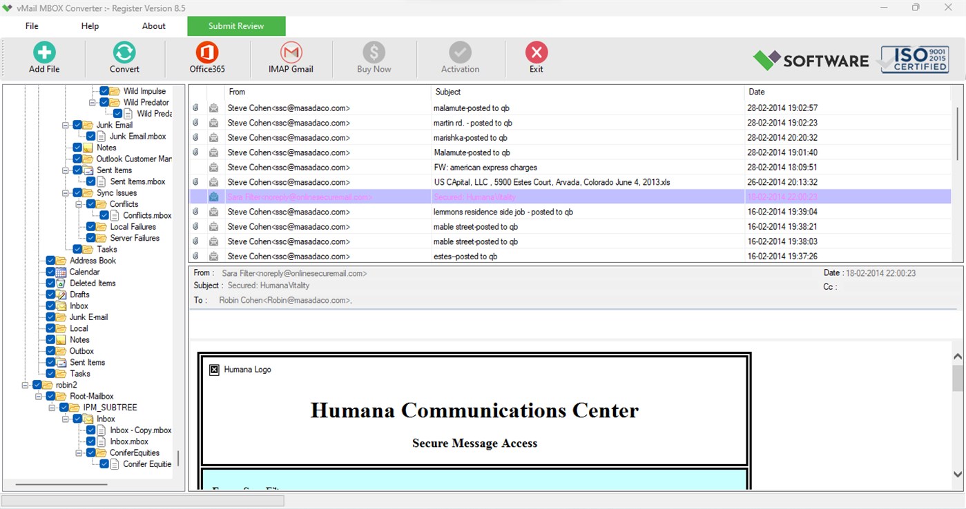 #4. MBOX to PST Converter - Convert MBOX File (Windows) От: VSOFTWARE