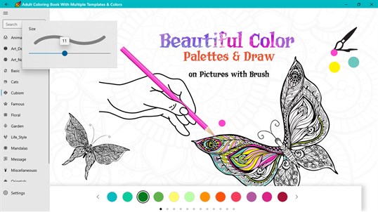 Adult Coloring Book With Multiple Templates & Colors screenshot 5