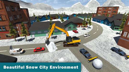 Snow Excavator Simulator 2016: Real Excavation 3D screenshot 1