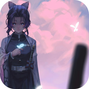 Kochou Shinobu Pink 4K Wallpaper HomePage icon