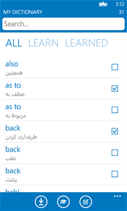 Persian English dictionary ProDict Free screenshot 3