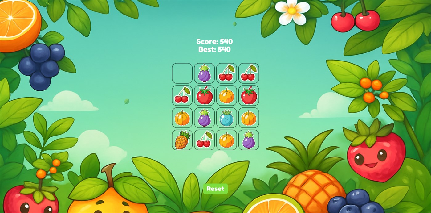 #4. Fruit Merge Dash (Windows) By: Khaoula Errami
