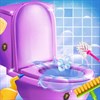 Washroom Cleanup: House Cleaning, Color by Number