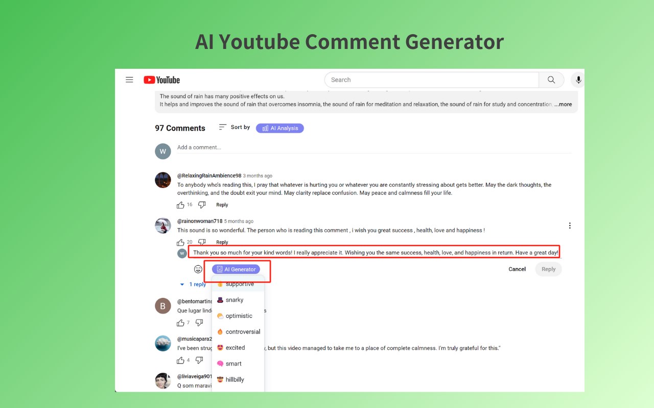 Free YouTube™ Comment Finder - EasyComment