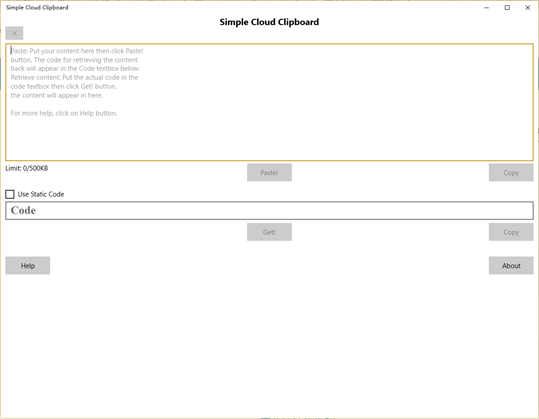 Simple Cloud Clipboard screenshot 2