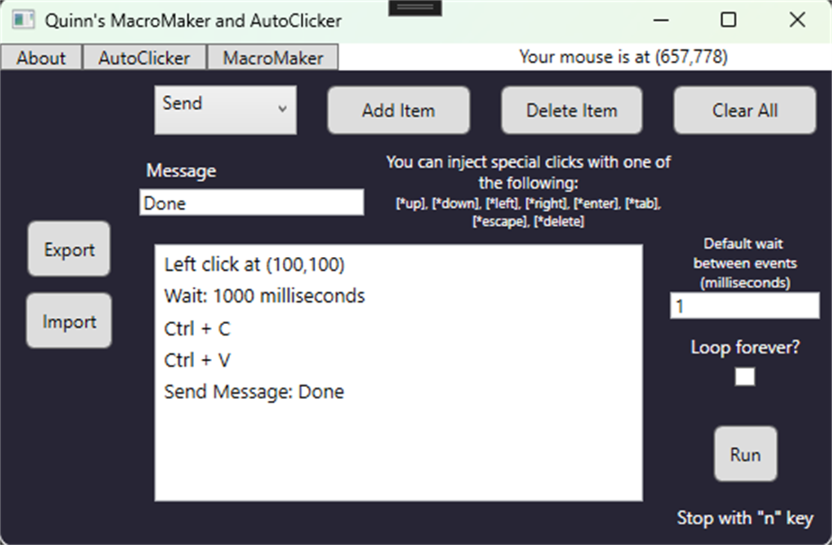 #3. Quinn's MacroMaker and AutoClicker (Windows) 게시자: Quinn DeCota