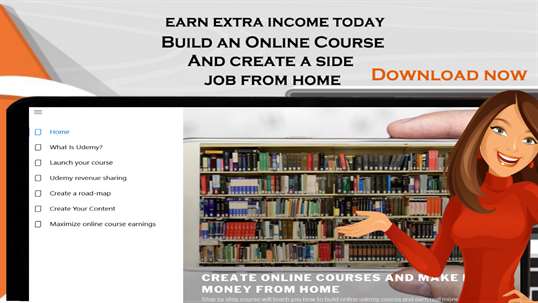 Earn extra income online: Learn to build online course with udemy screenshot 1