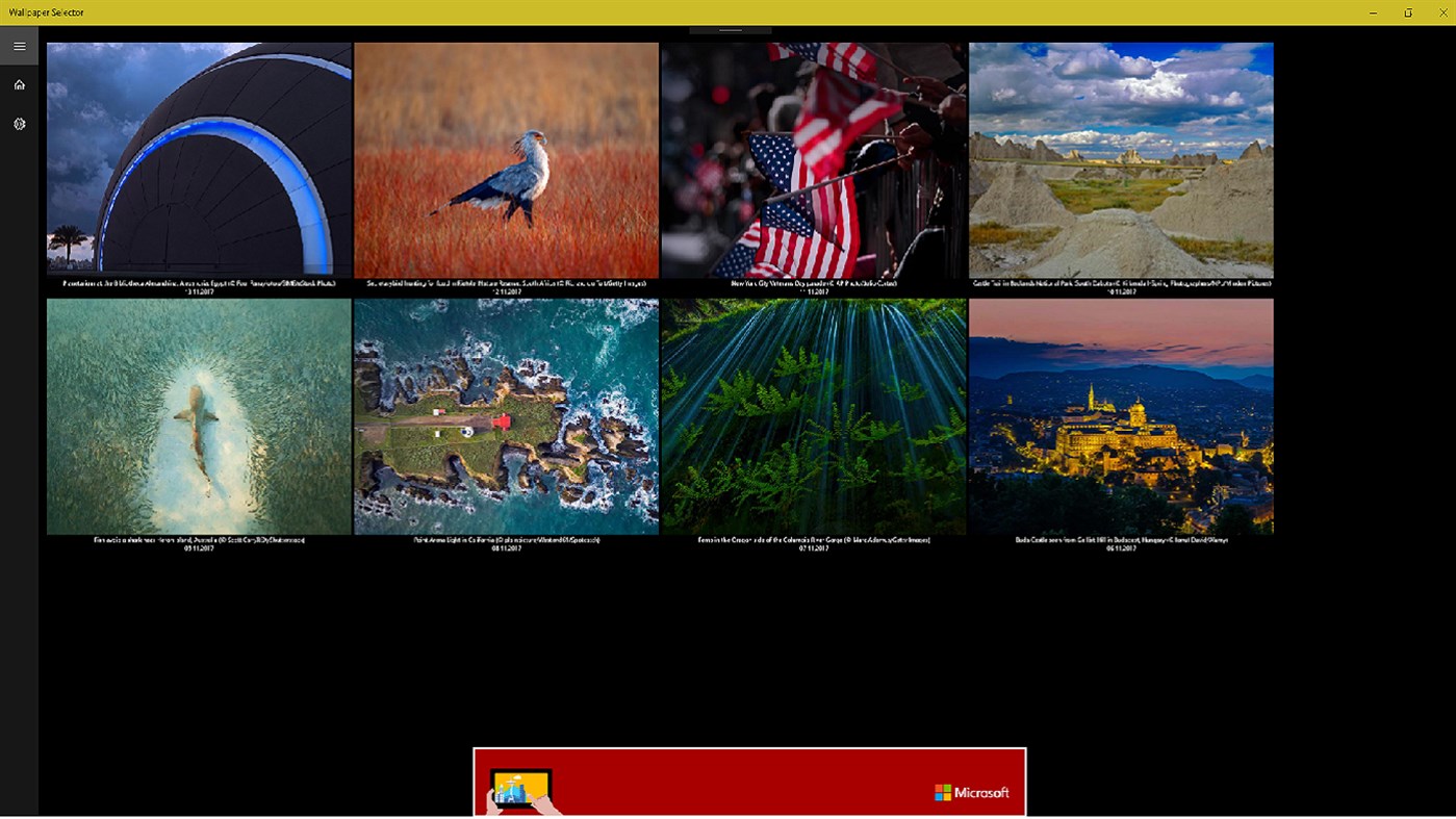#1. Wallpaper Selector (Windows) Door: Abhinav S