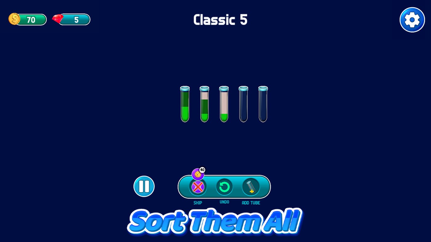 #2. Water Sort Puzzle Color Sorting (Windows) By: Margala Games