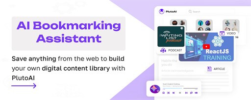 PlutoAI - AI Bookmarks and Tabs Manager marquee promo image