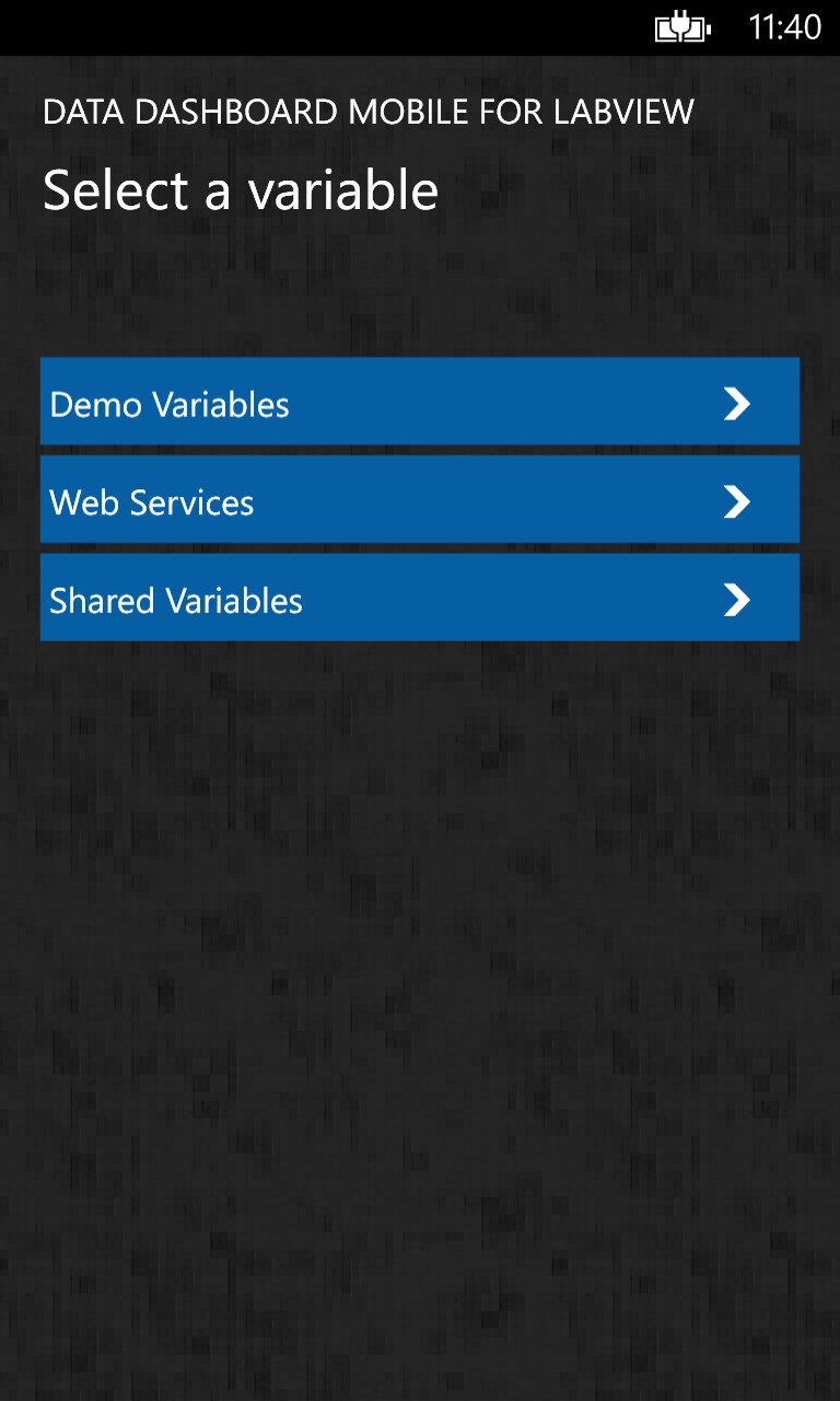 Captura de Pantalla 1 Data Dashboard Mobile for LabVIEW windows