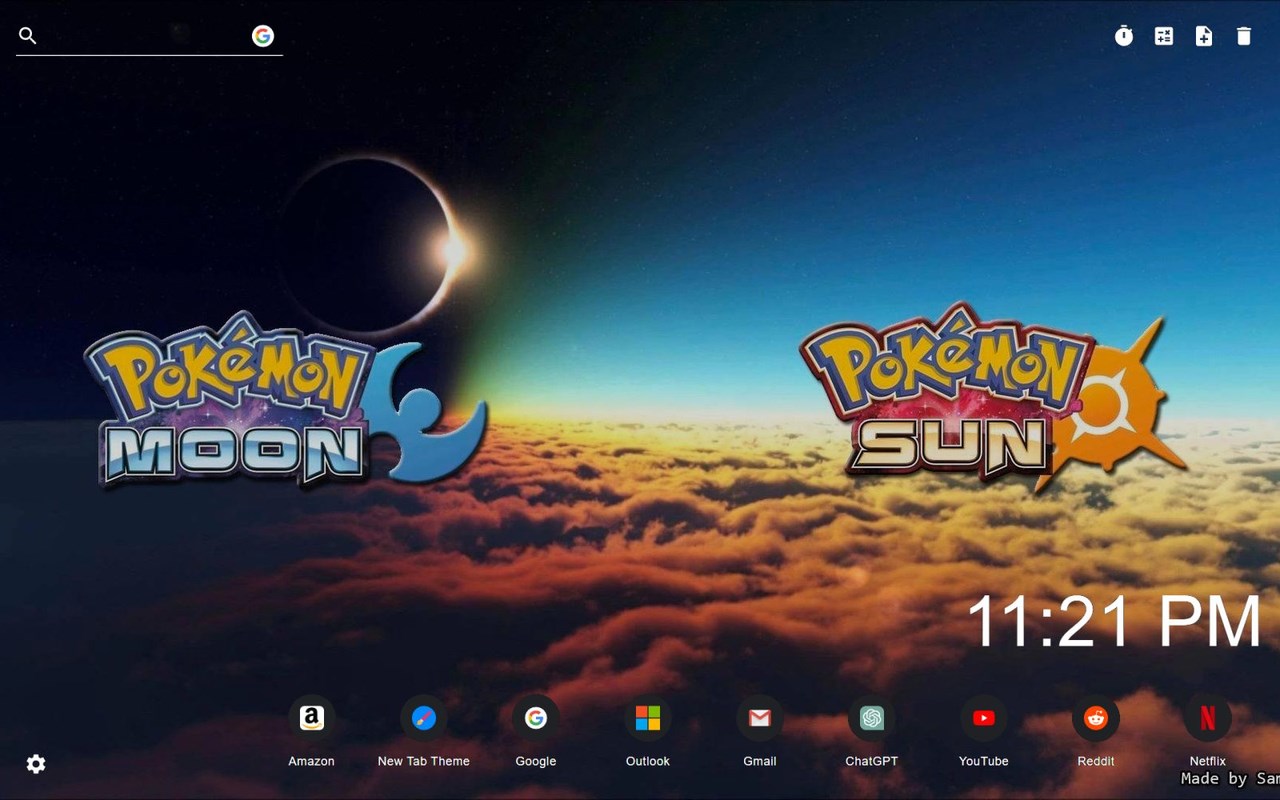 Pokemon Sun and Moon Wallpaper New Tab